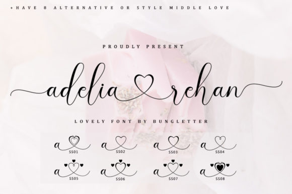 Adelia Rehan: The Heart-Connected Script Font