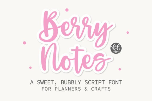 Berrynotes: A Handwritten Font for Modern Creators