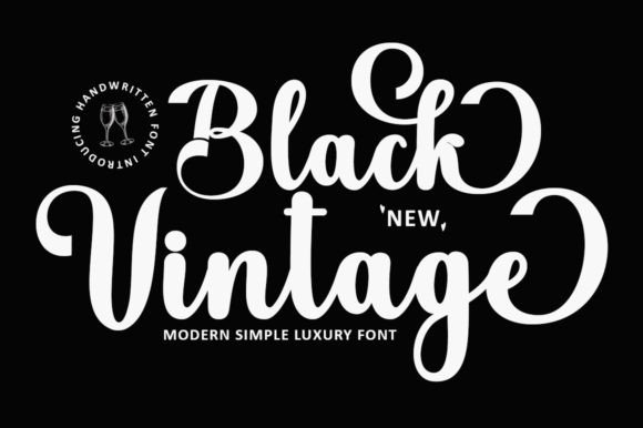 Black Vintage: An Elegant Script Font for Timeless Design