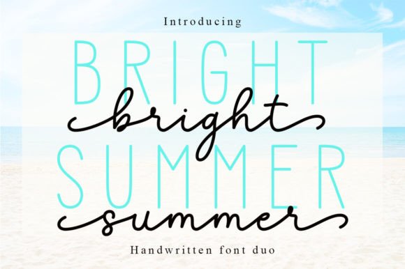Bright Summer Duo: The Elegant Fusion Font for Modern Design