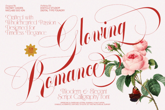 Glowing Romance: The Modern Script for Elevated Branding