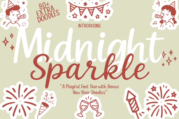 Midnight Sparkle Duo: Your Go-To Festive Font Pair